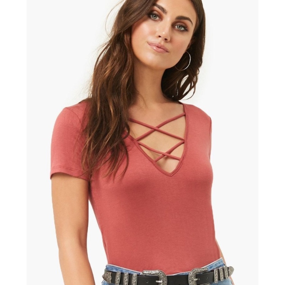 Slub Knit Crisscross Top